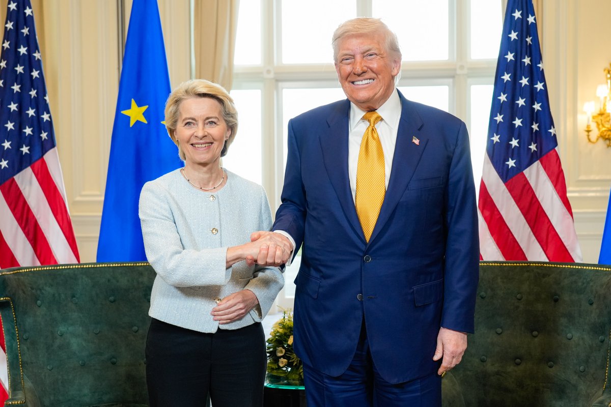 🧵 The EU-US trade deal is objectively bad for the EU, possibly even terrible.

It's a deal that, despite its name, makes trade more expensive and unattractive. Most EU products will be subject to a whooping 15% tariff, tripling the 4.8% average rate before Trump's second term.