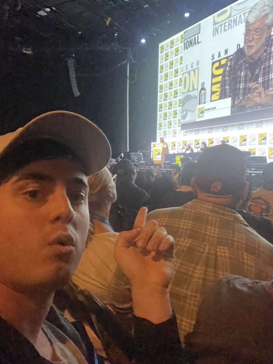 Nathan_TWR's tweet image. Got to see George Lucas today! #SanDiegoComicCon2025