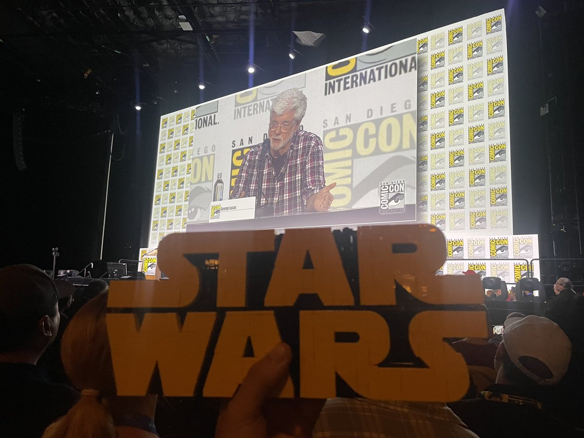 Nathan_TWR's tweet image. Got to see George Lucas today! #SanDiegoComicCon2025