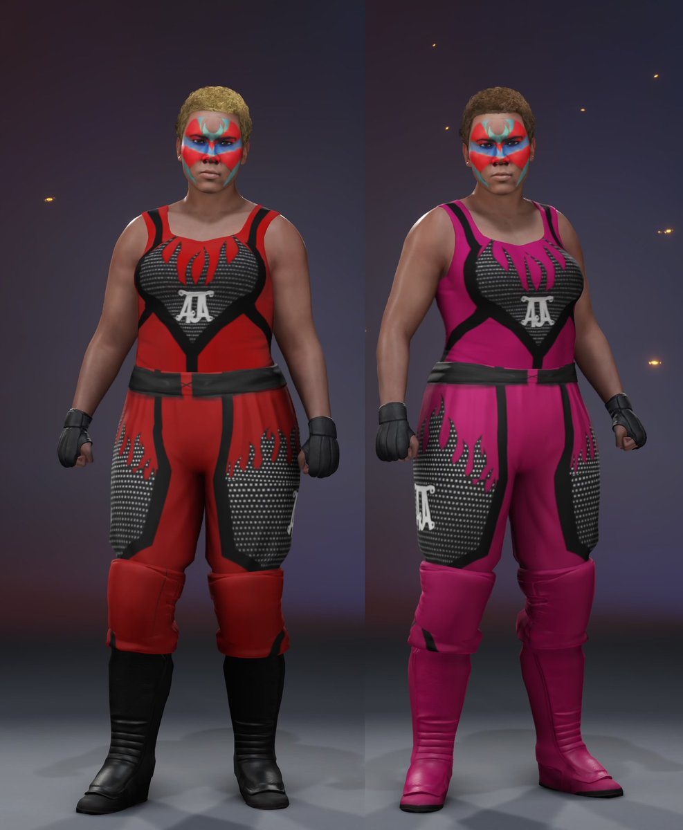 travisalekz's tweet image. Not planning a ton of classic joshi caws, but I've got this 90s-ish Aja Kong work in progress. #WWE2k25 @GTEO2K