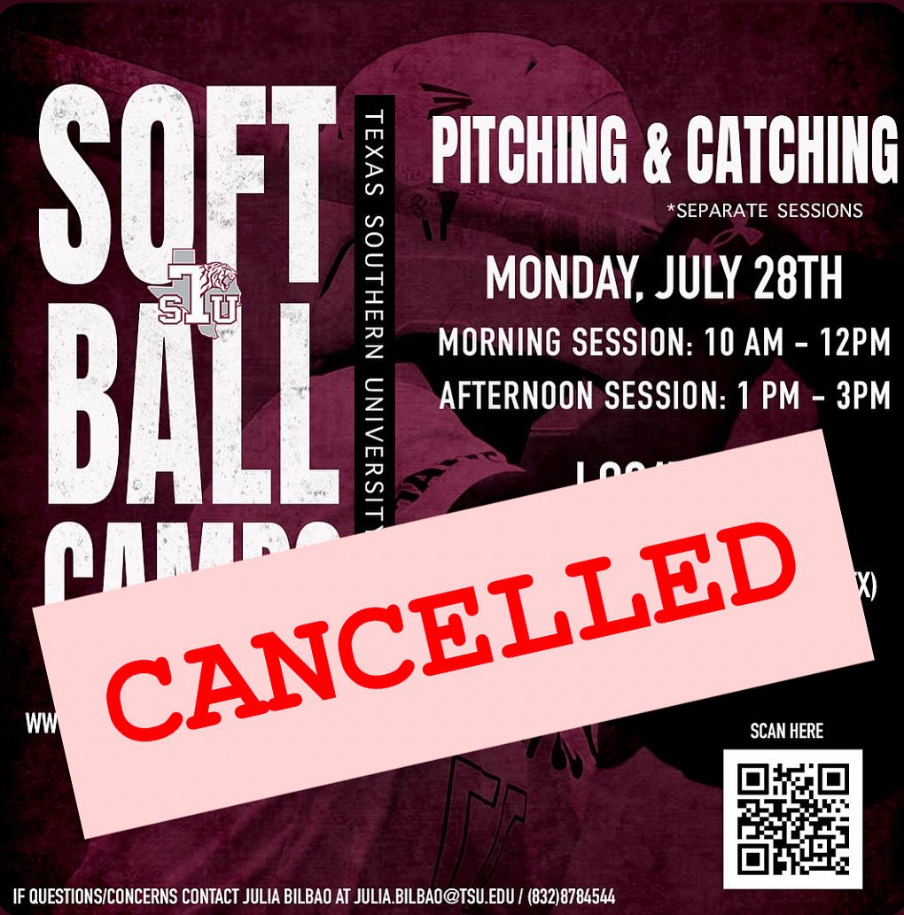 TXSO_Softball's tweet image. 📣 Camp Update: Unfortunately, due to unforeseen circumstances, we’ve made the difficult decision to cancel this week&apos;s camp. We appreciate everyone’s support and understanding . Go Lady Tigers 🐯 ‼️