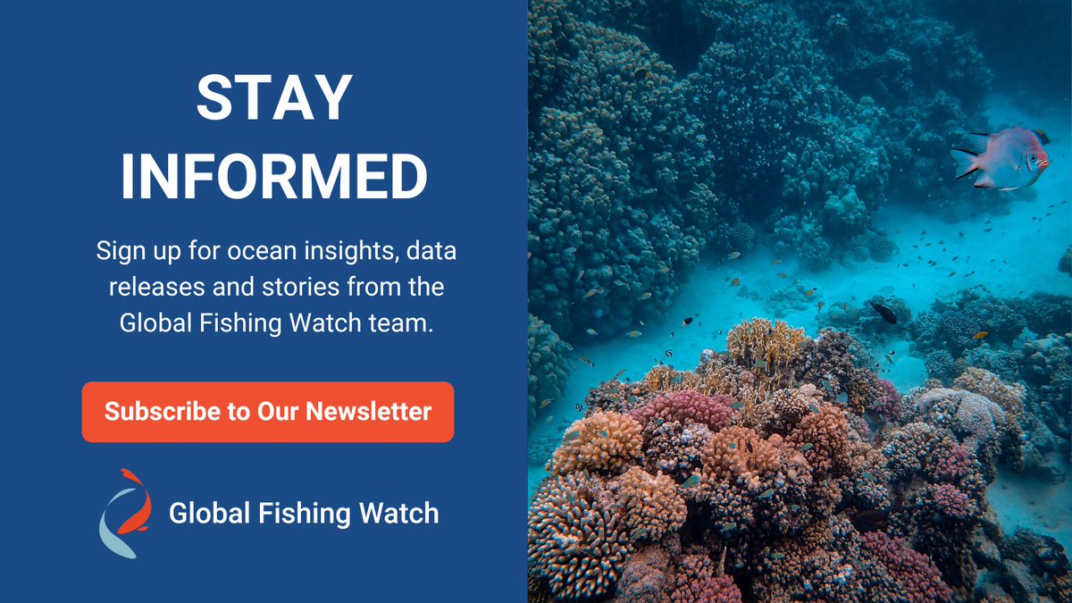 📢  Want the latest on ocean transparency? 🌍

Our newsletter brings you fresh stories, powerful tools and cutting-edge data from Global Fishing Watch.

🌊 Sign up now: globalfishingwatch.org/stay-informed-…