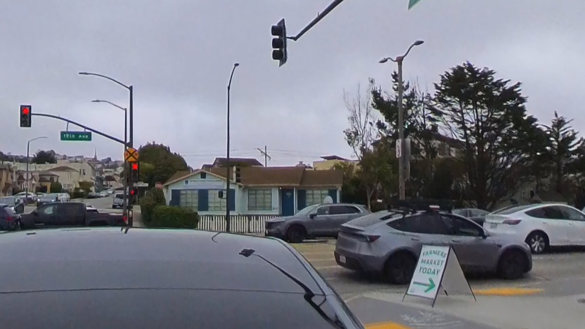 TeslaStarTruk's tweet image. Robotaxi validation vehicle spotted in San Fransisco, California, near Stonestown Galleria.