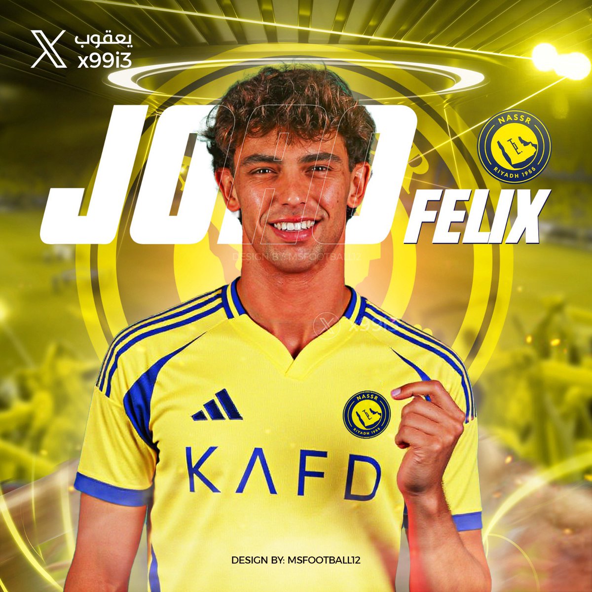 X99i3's tweet image. 🚨🚨🚨🚨🚨

الرياضية :

سيبدأ جواو فيليكس اليوم الاثنين أول حصة تدريبية مع #النصر 🔵🟡.