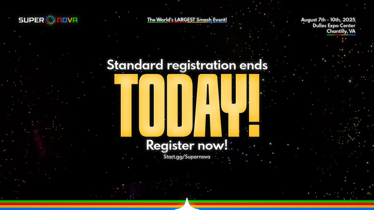 Standard registration for Supernova 2025 ends today.

Don't forget to sign up for this year's event.