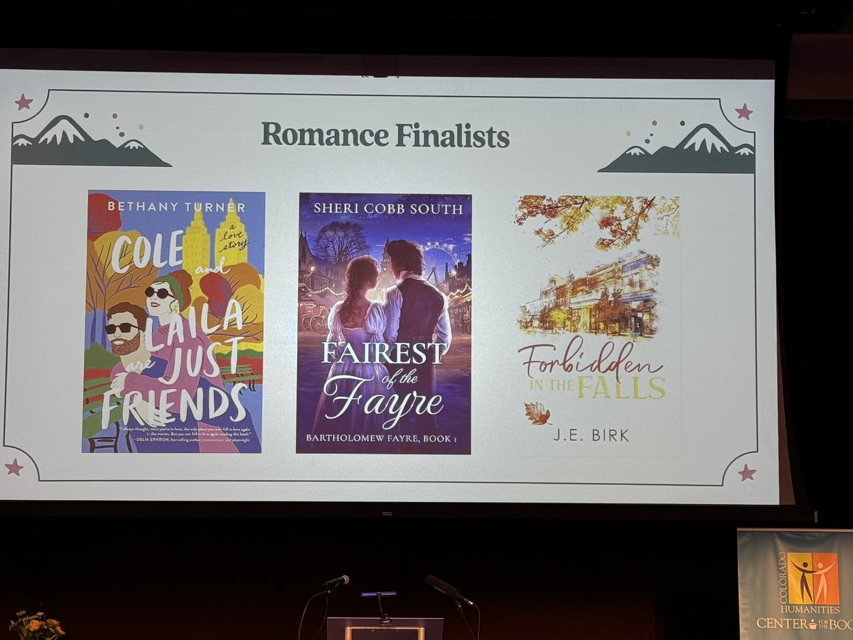 TheKJA's tweet image. Congratulations to Genre Fiction Concentration Director Johanna Parkhurst (J.E. Birk) for winning the Colorado Book Award last night for her novel, FORBIDDEN IN THE FALLS. @WesternGPCW