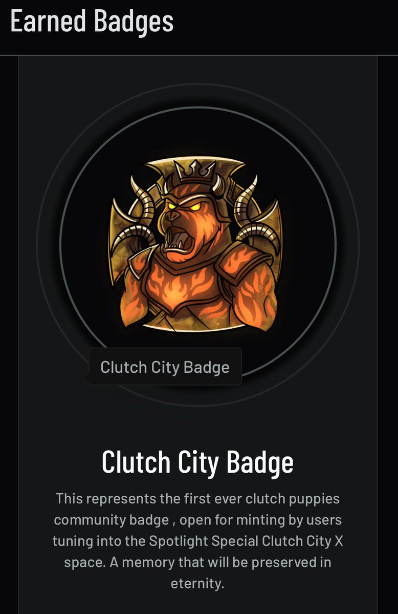 W0rmiOo's tweet image. Are you earning your @ClutchMarkets Badges?
There’s only 💯 in existence