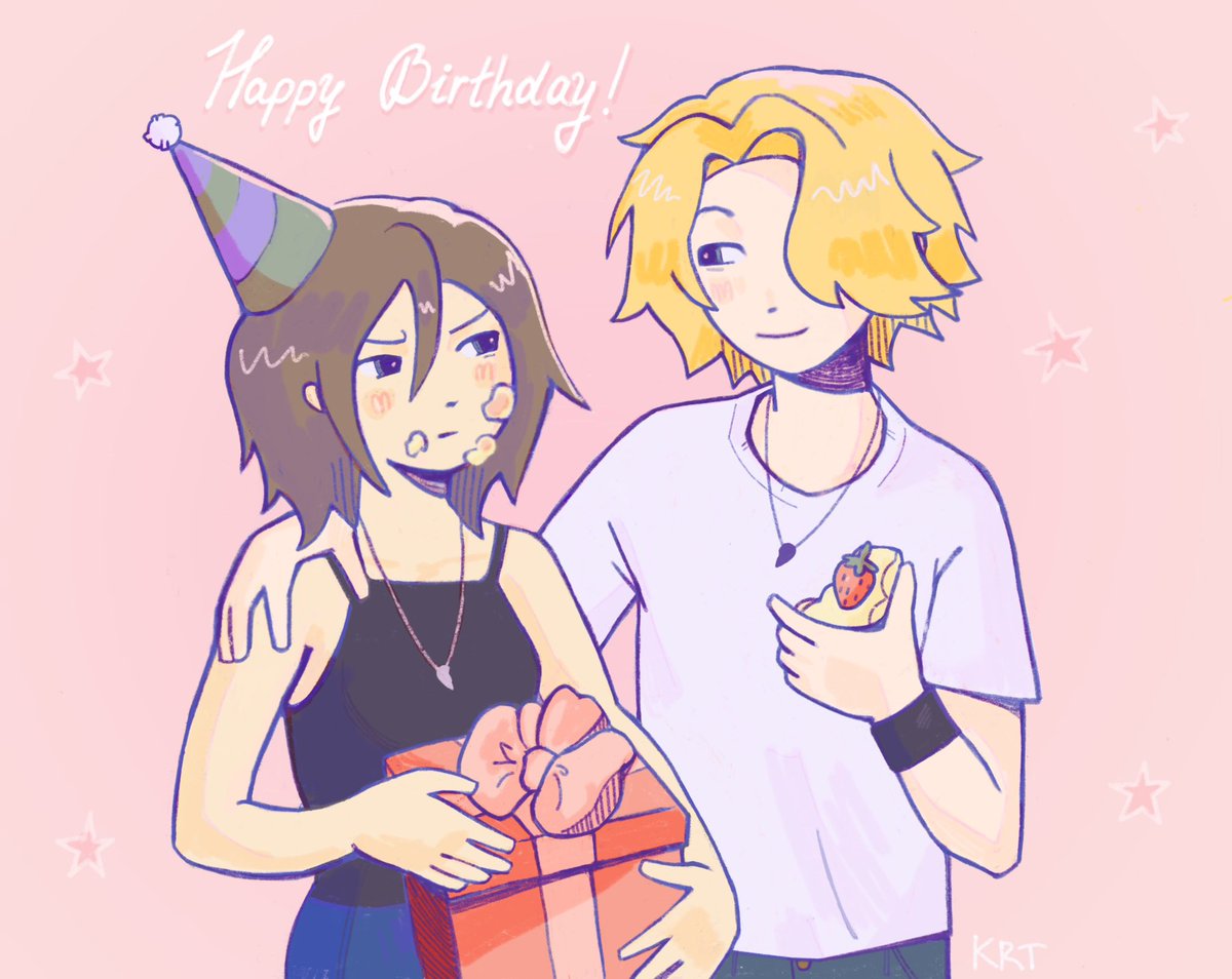 pochkek's tweet image. Happy birthday to me!🎉 

(Artist 1:  @deerandfox Artist 2: krtrsnk on inst)