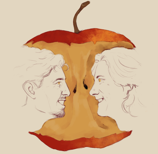 ThePotatoSimon's tweet image. That apple trend im seeing on twitter but with my favorutie boysss #goldenwings #bobquin #falconsentry
