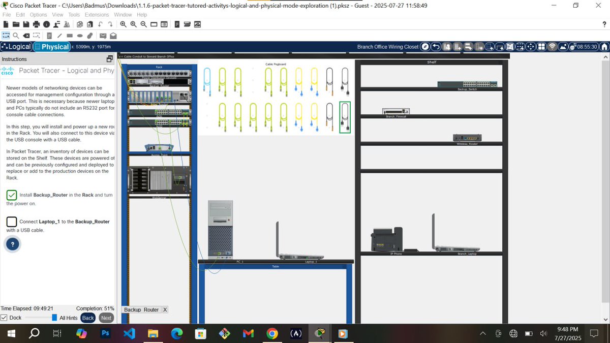 BADDMUS_'s tweet image. 🚀Day 12/100 of my Cybersecurity Journey
(AS A BEGINNER)
⏳Networking Basics
⏳51% through the hands-on lab of Cisco Packet Tracer Tutored Activities
I can't explain this. Going through pain but I love what I'm doing😩.. Toxic Reln🤍
Hands-on project>>>>>>