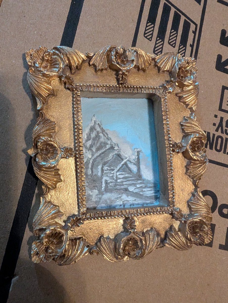 My miniature painting of Bleak Falls Barrow! #Skyrim