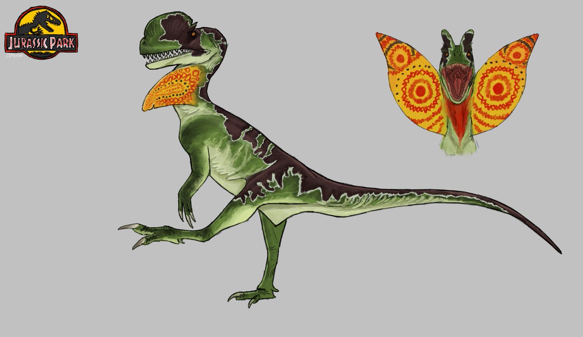 PicklesAllosaur's tweet image. Jurassic park dilophosaurus good golly this took me ages