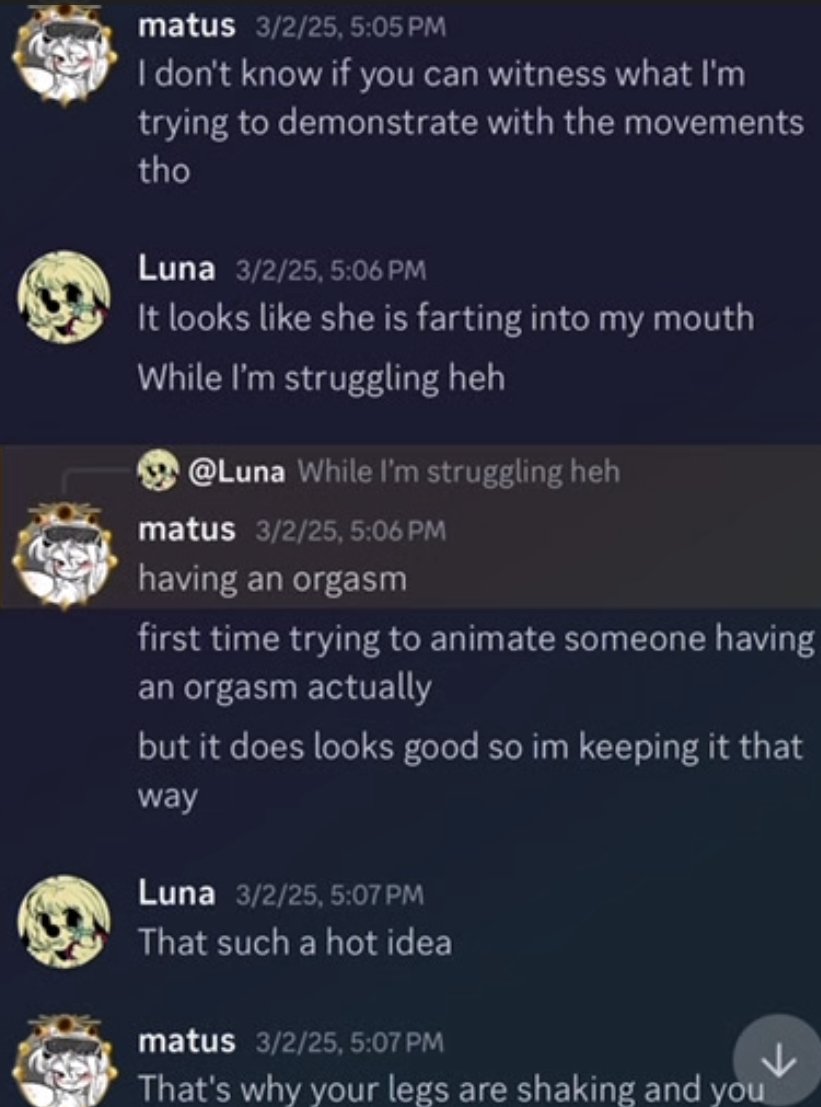 the "animation of her and her friend" that lakesprout, a roblox fart fetish youtuber with 100k+ subs is purposefully not expanding on in this apology was a roblox fart fetish animation of two minors. one was 16 and the other was 15.

this isn't even everything, thread below 🧵