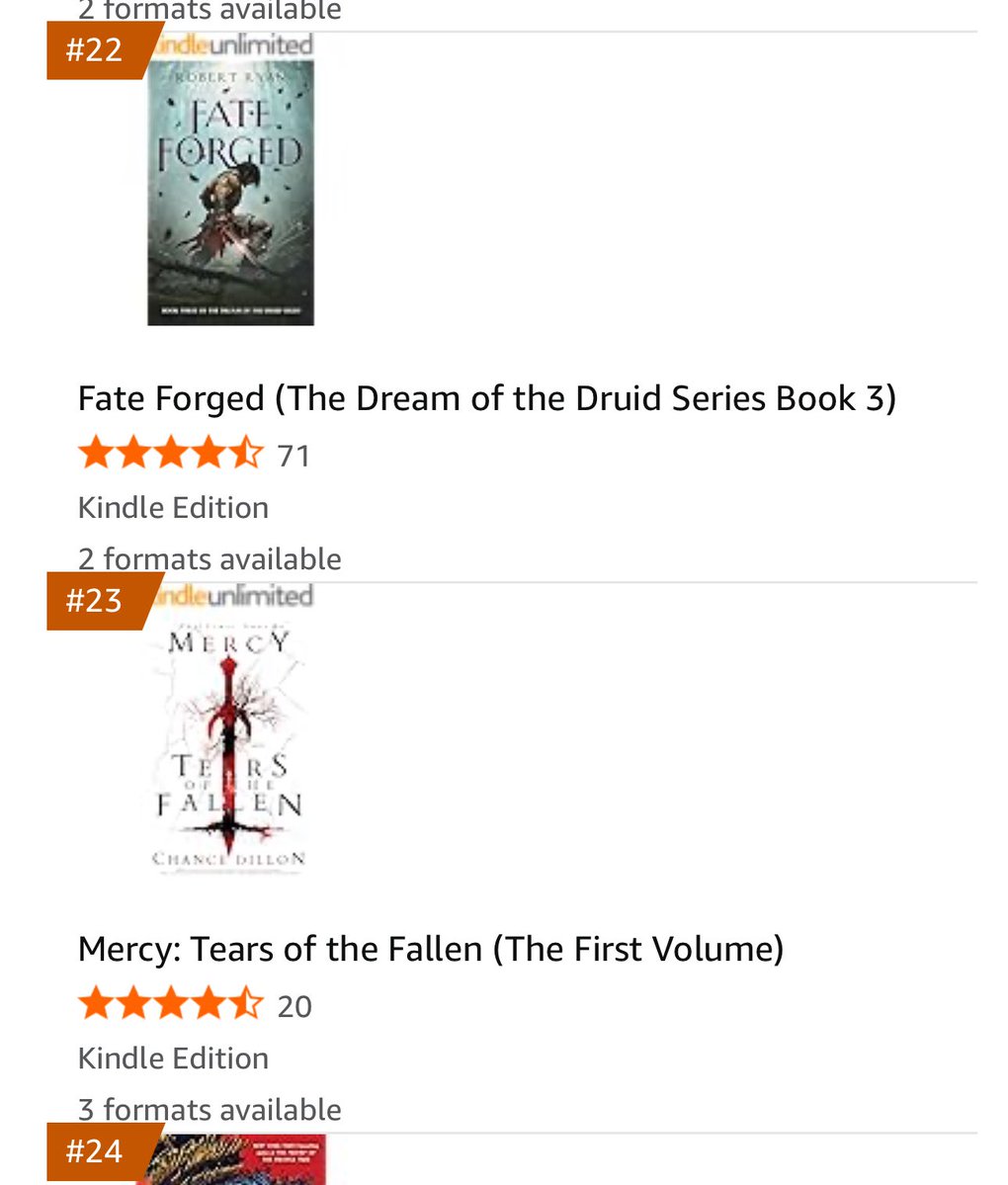 ChanceBeeDillon's tweet image. We’re in the top 25 for new releases on Amazon!
#18 in dark fantasy horror
#23 in Dark Fantasy
#23 in Epic Fantasy 😱😱😱
Again—unbelievably grateful.
a.co/d/6MfdAom