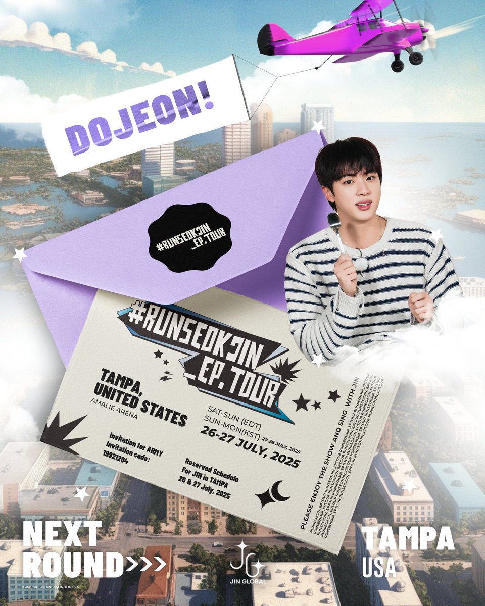 hourjinnie's tweet image. Today is the last day of Tampa stop! Who is attending? Who is excited?
Drop tags below!
JIN LIVE IN TAMPA DAY 2
#RUNSEOKJIN_epTOUR_US
#RUNSEOKJIN_epTOUR_TAMPA