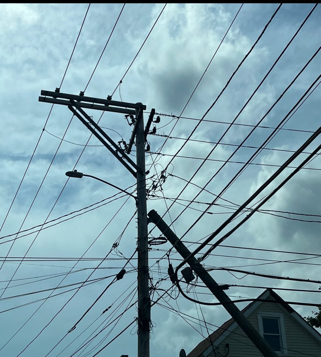 sub__tara's tweet image. What happened to the future being wireless? Are we moving backwards? Massachusetts looks like a third world country these days. 
Edited to add: These are shots of tiny residential neighborhoods in our town of 10k. It’s everywhere and more keeps being added.