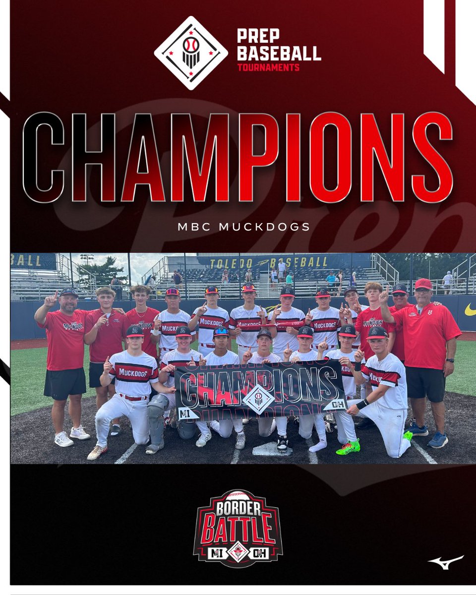 Prep Baseball Ohio (@prepbaseballoh) on Twitter photo 🥇TOURNAMENT CHAMPIONS 🥇
MBC Muckdogs
Championship Game MVP - Will Serenko
🏆 PBT Ohio Michigan Border Battle🏆
⚾️ 16U Champions
📅 7/24 - 7/27
📍 Toledo, OH
<a href="/PBRTournaments/">Prep Baseball Tournaments</a> | <a href="/PrepBaseOHScout/">Prep Baseball Ohio Scouting Coverage</a> |
<a href="/PrepBaseballOH/">Prep Baseball Ohio</a> 🥇TOURNAMENT CHAMPIONS 🥇
MBC Muckdogs
Championship Game MVP - Will Serenko
🏆 PBT Ohio Michigan Border Battle🏆
⚾️ 16U Champions
📅 7/24 - 7/27
📍 Toledo, OH
<a href="/PBRTournaments/">Prep Baseball Tournaments</a> | <a href="/PrepBaseOHScout/">Prep Baseball Ohio Scouting Coverage</a> |
<a href="/PrepBaseballOH/">Prep Baseball Ohio</a>