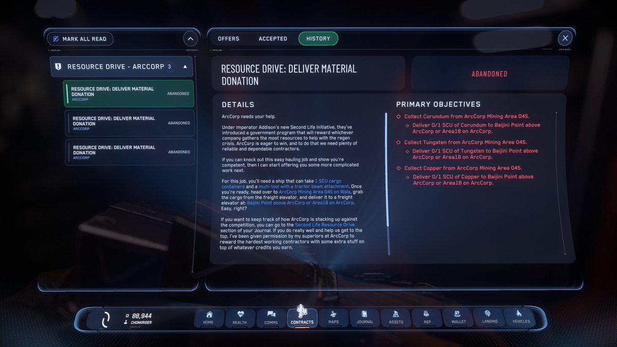 chonkrider's tweet image. Lol. Ella Tieno is yelling at me all the time I abandoned and seems like I will get no initial mission done. 4.2.1 The Race of Freight Elevator!😅 #StarCitizen