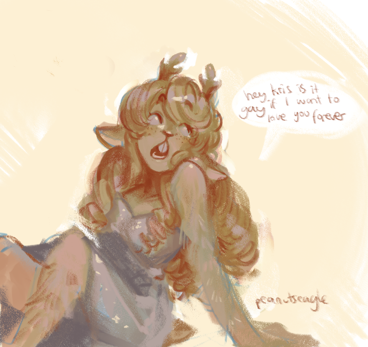 #deltarune she's like if the sun made a wish to become a deer