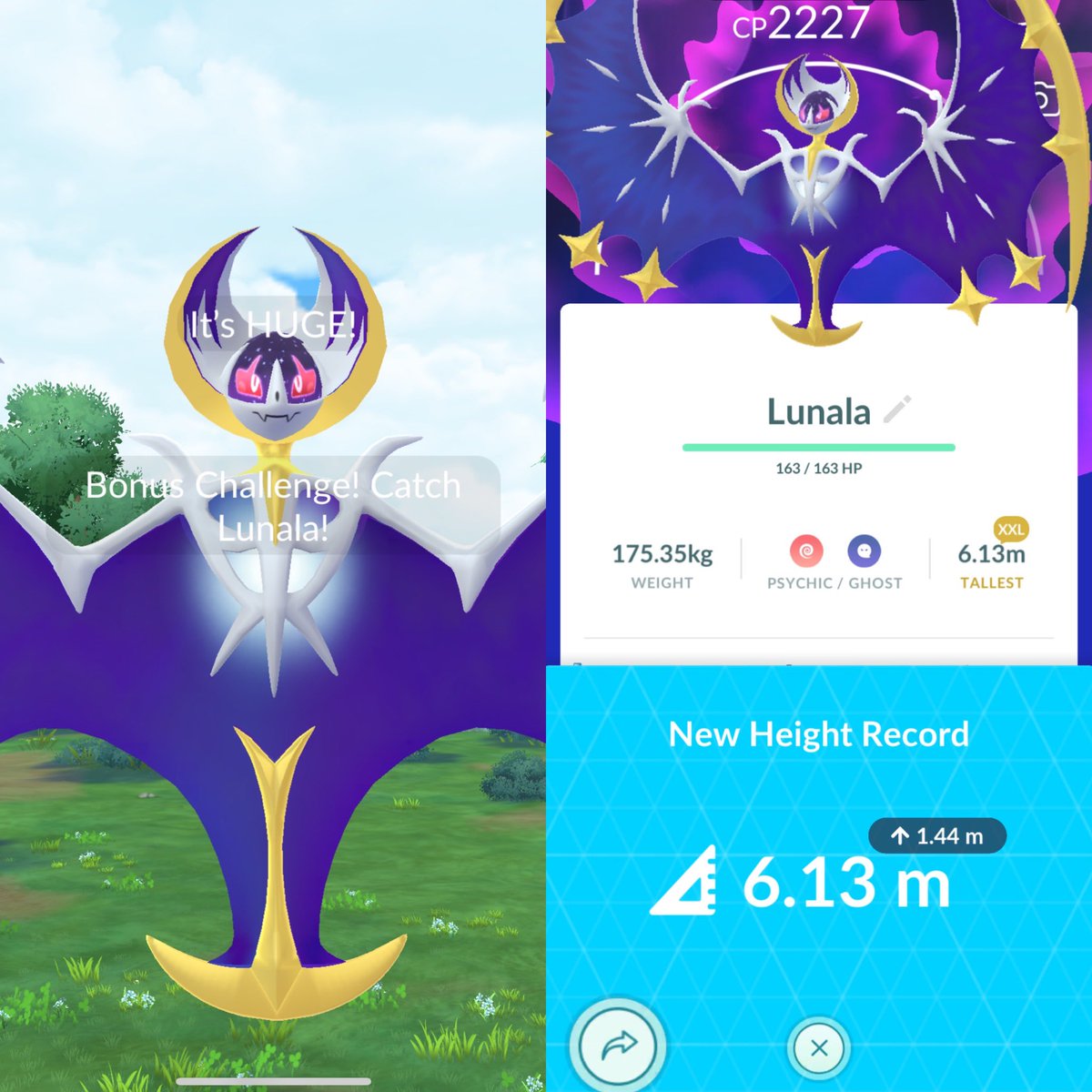 Qshinys's tweet image. XXL LUNALA 🦇🔮💜
#PokemonGo #PokemonGoApp