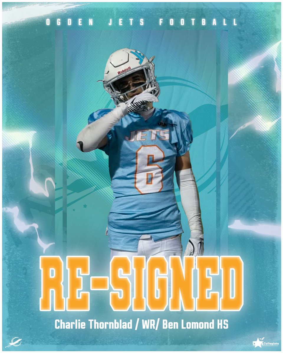 Ogden Jets (@ogdenjets) on Twitter photo Jets Fans, we are excited to announce more returning players for their 2nd year campaigns! ✈️🏈
<a href="/BradyKaejay/">Kaejay Brady</a> DL, <a href="/Derekchild79/">Derek child</a> DL/OL & <a href="/CHARZ_11/">Charlie Thornblad</a> WR.
Go Jets! Jets Fans, we are excited to announce more returning players for their 2nd year campaigns! ✈️🏈
<a href="/BradyKaejay/">Kaejay Brady</a> DL, <a href="/Derekchild79/">Derek child</a> DL/OL & <a href="/CHARZ_11/">Charlie Thornblad</a> WR.
Go Jets!