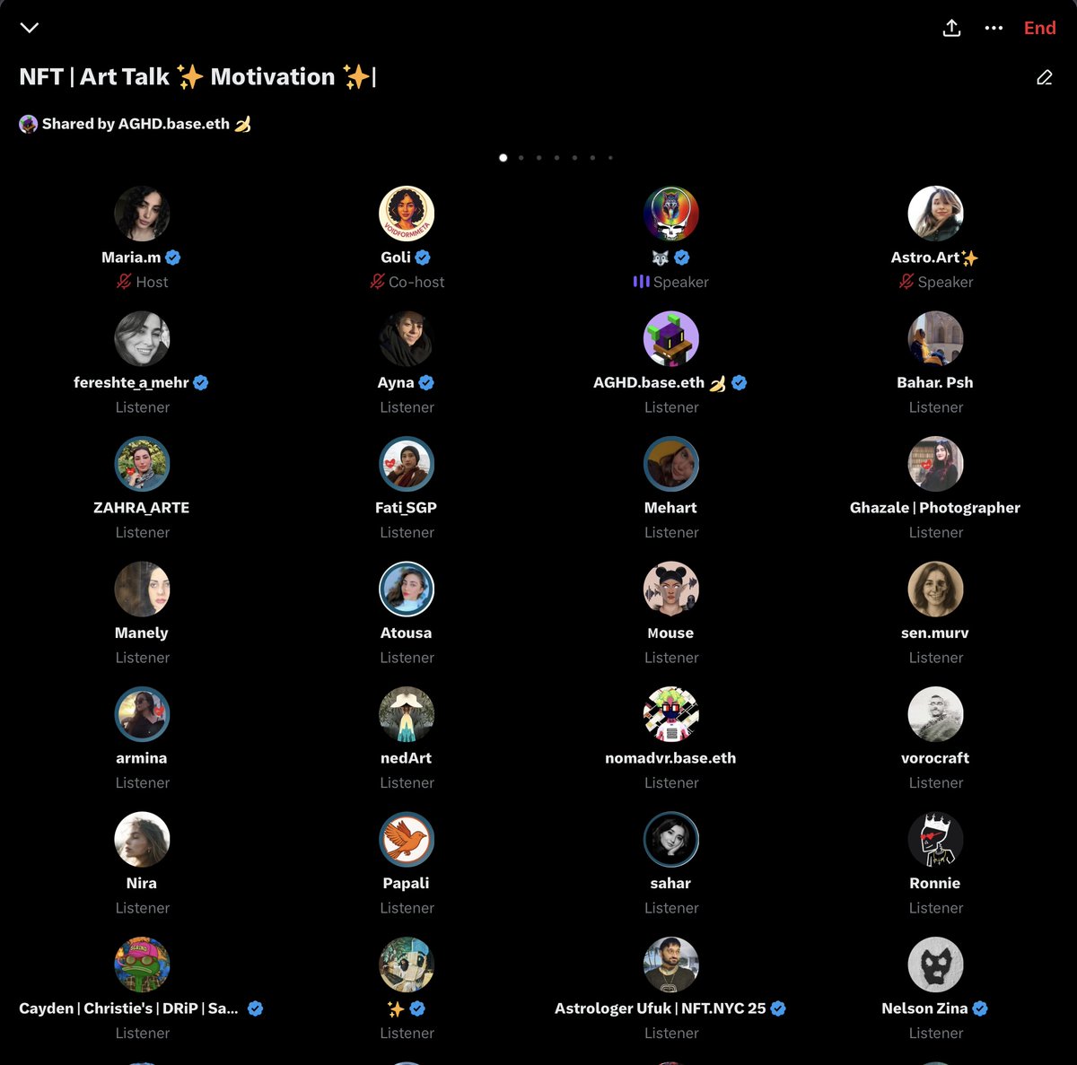 First of all thank you my dear bijan <a href="/W_O_L_F_M_A_N_/">🐺</a>  ❤️♥️😍 you are amazing 

❤️😍 <a href="/voidformmeta/">Goli</a>  thanks you as always for being a lovely co host 

And the other friends . You guys are so amazing and talented keep creating  . 🌸🥰❤️😍😘♥️ 
Much love to you all