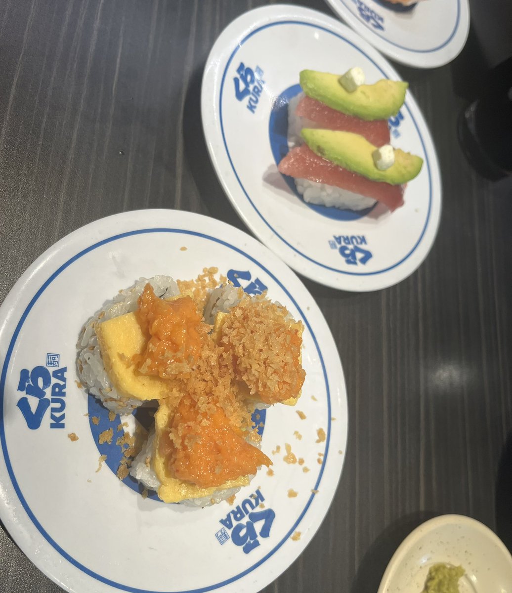 EuryaleDrift's tweet image. Decided to treat myself for doing so much work so got the Hololive collab sushi at Kura!!!! My favorite was Gigi’s it was so yummy