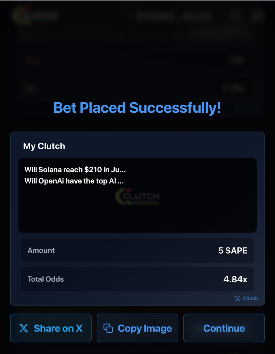 aspiringnobody_'s tweet image. Just placed a parlay using @ClutchMarkets ON APECHAIN 😎
Roll the dice 🎲
@apecoin