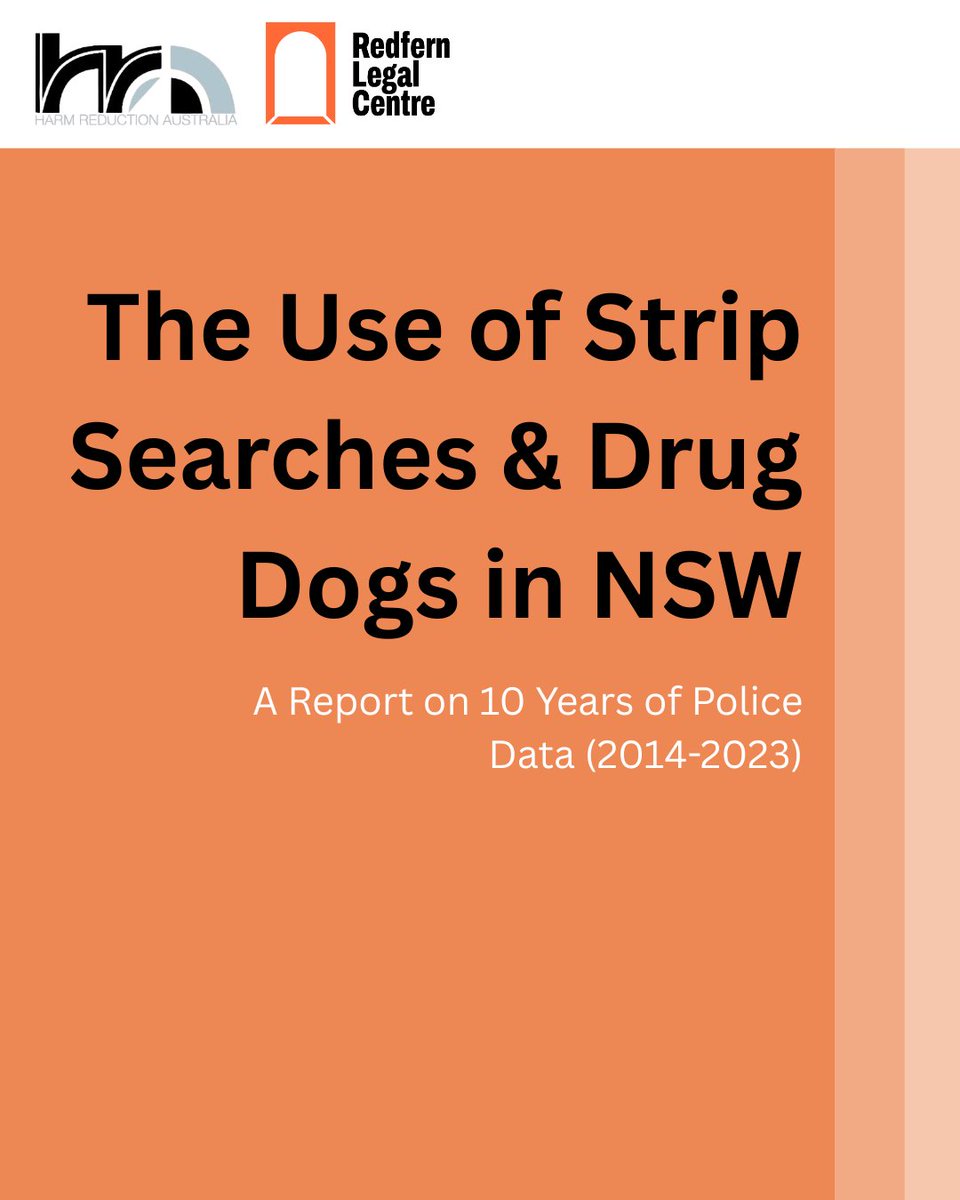 Harm Reduction Aus (@harmreductionau) on Twitter photo New Report from HRA & RLC on Strip Searching in NSW shows devastating impact - program needs to stop immediately
harmreductionaustralia.org.au/media-release-…
<a href="/nswgreens/">NSW Greens</a> <a href="/ChrisMinnsMP/">Chris Minns</a> <a href="/RyanPark_Keira/">Ryan Park MP</a> <a href="/nswpolice/">NSW Police Force</a> <a href="/NSWHealth/">NSW Health</a> <a href="/pilltestingaus/">Pill Testing Australia</a> New Report from HRA & RLC on Strip Searching in NSW shows devastating impact - program needs to stop immediately
harmreductionaustralia.org.au/media-release-…
<a href="/nswgreens/">NSW Greens</a> <a href="/ChrisMinnsMP/">Chris Minns</a> <a href="/RyanPark_Keira/">Ryan Park MP</a> <a href="/nswpolice/">NSW Police Force</a> <a href="/NSWHealth/">NSW Health</a> <a href="/pilltestingaus/">Pill Testing Australia</a>