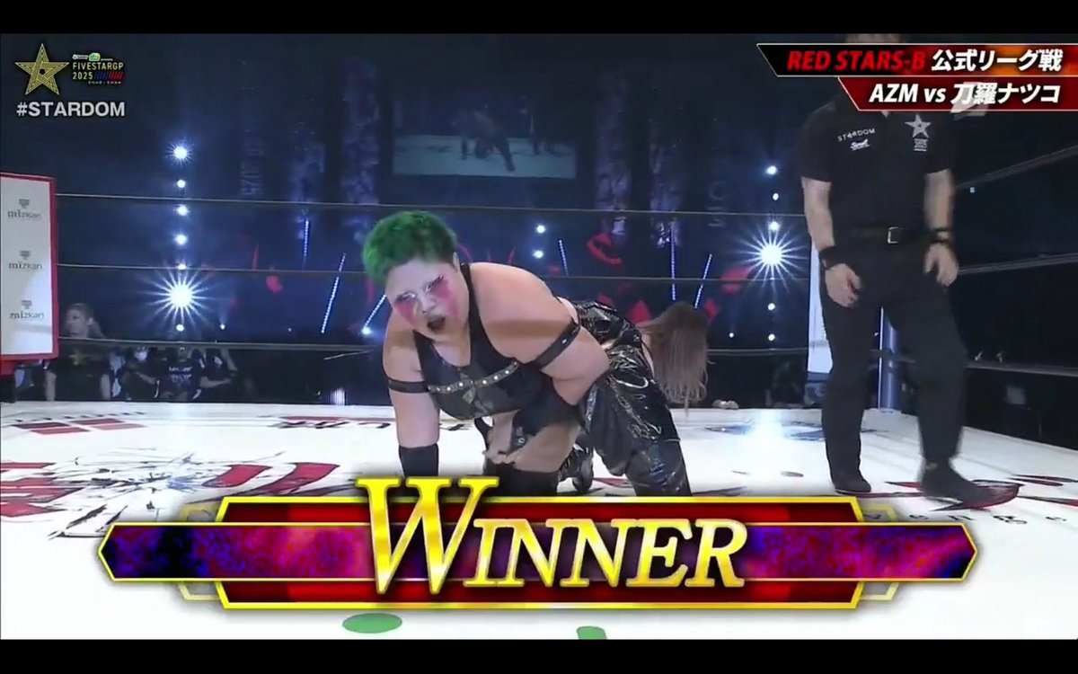 Planeta_Wrest's tweet image. Natsuko Tora derrotó a AZM en el STARDOM 5 Star GP 2025 😮😮😮
@STARDOM_N acaba de derrotar a la Campeona Femenina NJPW STRONG!
#STARDOM #5StarGP @wwr_stardom #HATE @stardom_n @we_are_stardom #刀羅ナツコ #NJPW
