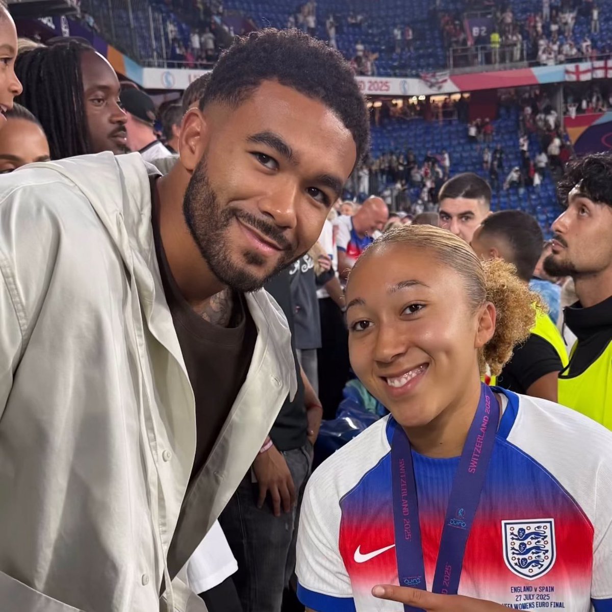 ChelseaInPhotos's tweet image. Reece James &amp;amp; Lauren James 💙💙💙