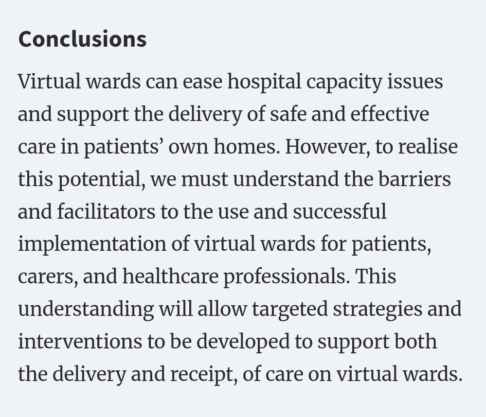 Barriers and Facilitators to the Use of Virtual Wards: A Systematic Review of the Qualitative Evidence 
academic.oup.com/intqhc/advance… via <a href="/SCucurachiVW/">Sara.Cucurachi.VW</a> et al <a href="/sib313/">𒊓𒅂𒁓𒐗𒐕𒐗 Steve the skeptic</a> <a href="/mancunianmedic/">David Oliver (also on Blue Sky)</a>