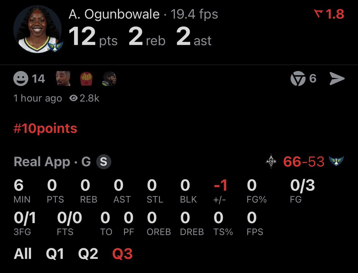 doofiebetts's tweet image. Arike Ogunbowale in the 3rd quarter.