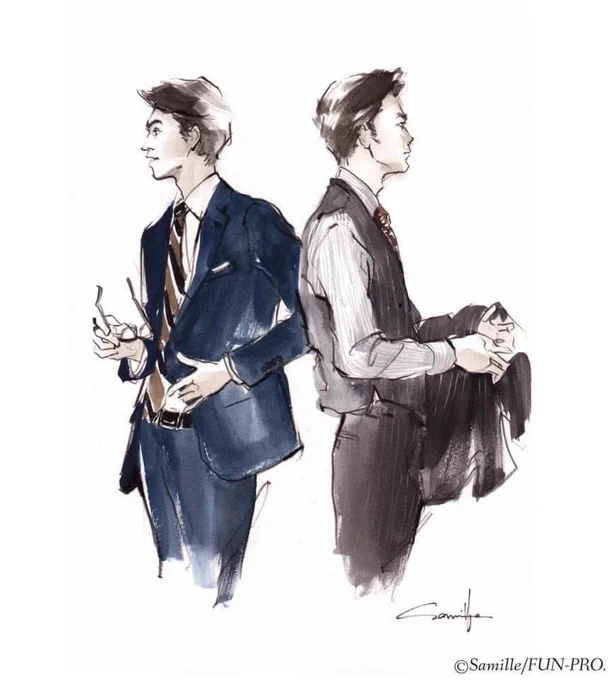 2020.2.12掲載 #ダーバン #StyleArt #スーツ #紳士 #ファッションイラスト