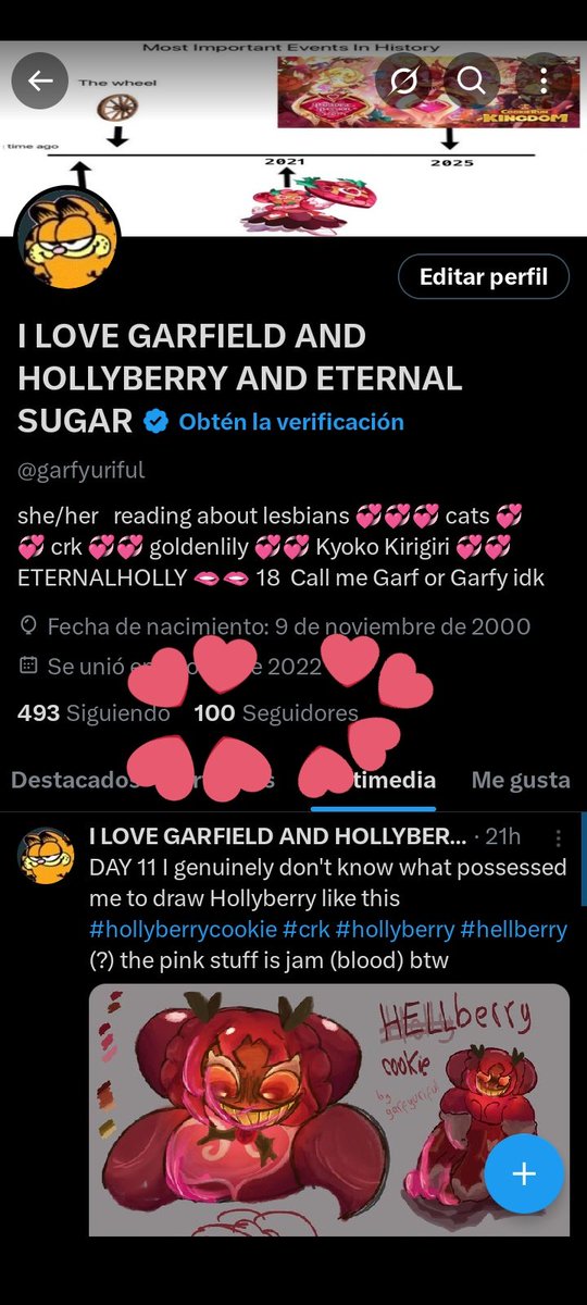 garfyuriful's tweet image. THANK YOU ALL FOR 100 FOLLOWERS AAAAAA and also for the 1k likes in the eternalholly apple post, I'LL POST THAT ANIMATIC I PROMISE