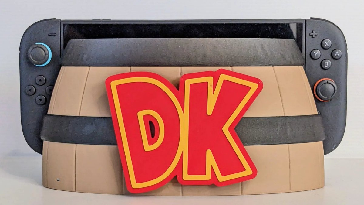 Nintenderos's tweet image. Jugador imprime en 3D esta genial cubierta de Donkey Kong para Nintendo Switch 2 - nintenderos.com/2025/07/jugado…