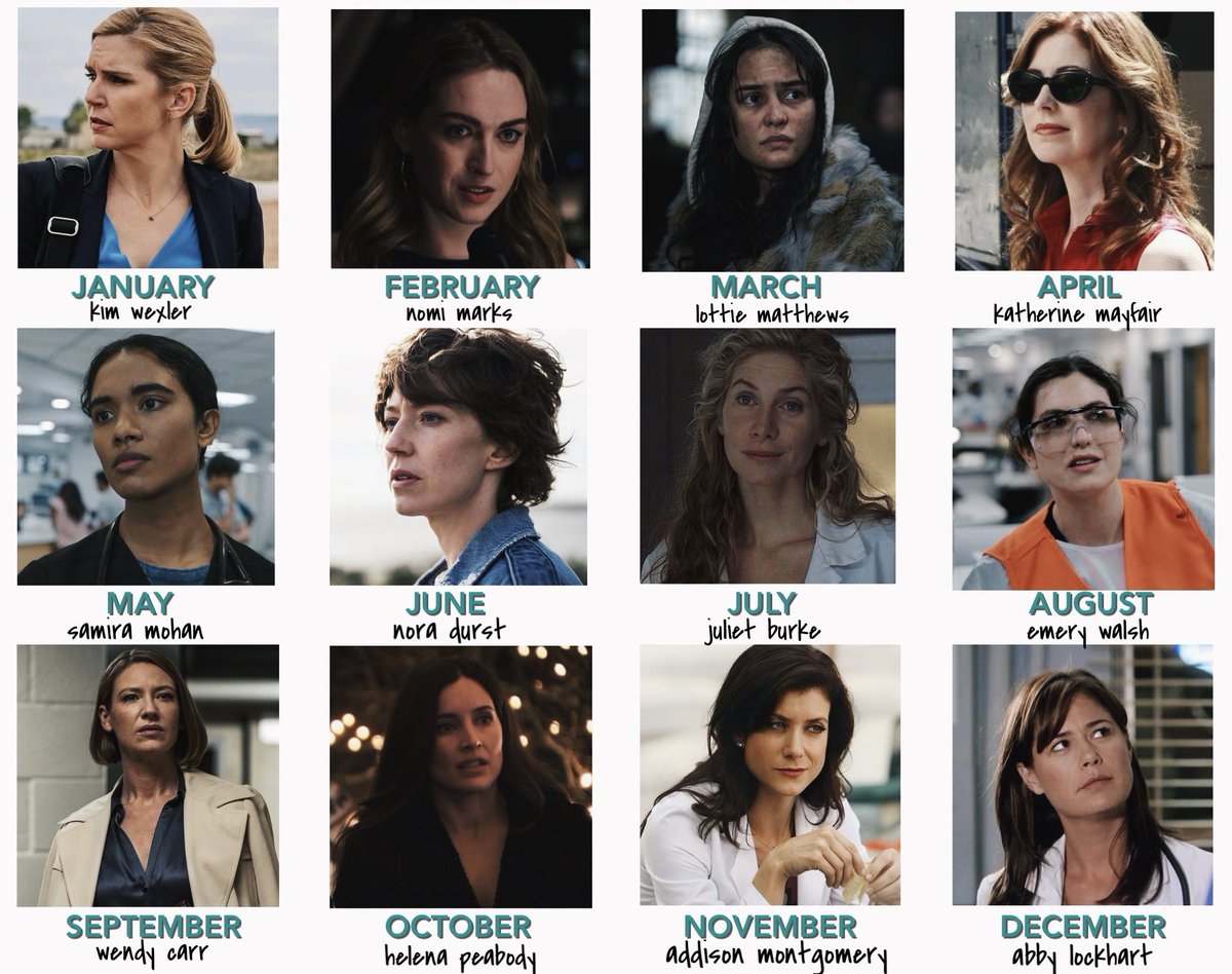 anditwasdivine's tweet image. made my own version of this with some of my favourite television characters; who did you get based on your birthday month? &lt;3