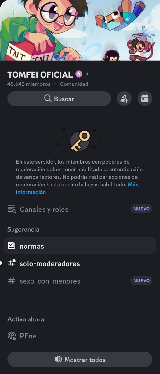 InexpressiveA's tweet image. Y para los que eran demasiado unidos al discord de Daarick proponiendo sus dinámicas y historias, al tipo le habrá valido todo además de que sus admins abandonaron el server (no se si deslindaron) pero ese server de historia murió.