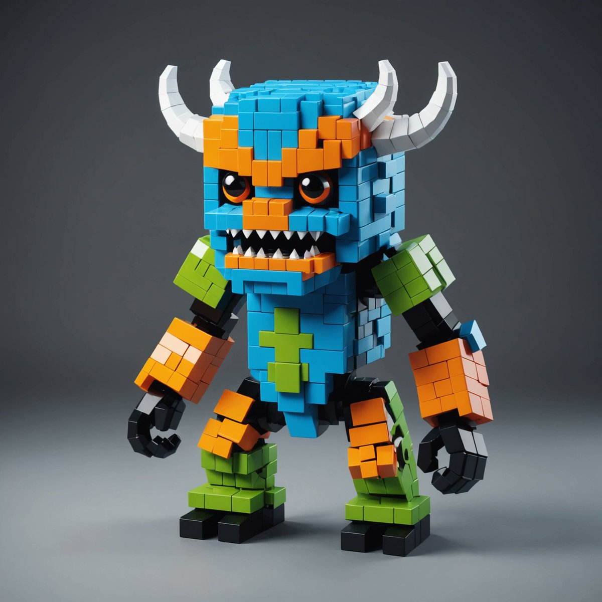 cryptovoxels's tweet image. A voxels monster #ai