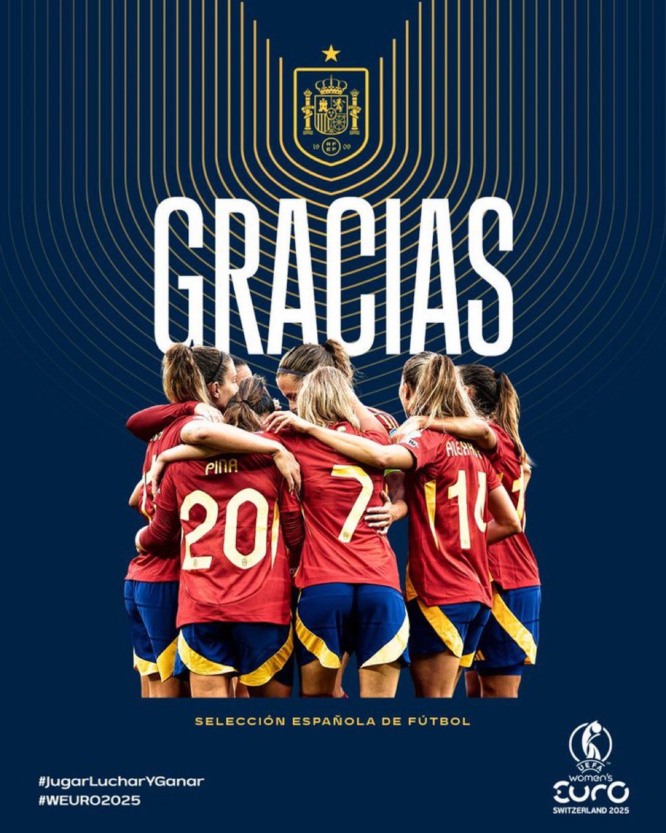 Es fútbol pero es mucho más, visibilidad al deporte femenino. Y lo logrado va mucho más allá que un campeonato de Europa
Hace mucho que habéis ganado viendo toda la gente que hoy halaba y estaba pendiente de vosotras 
Por eso…