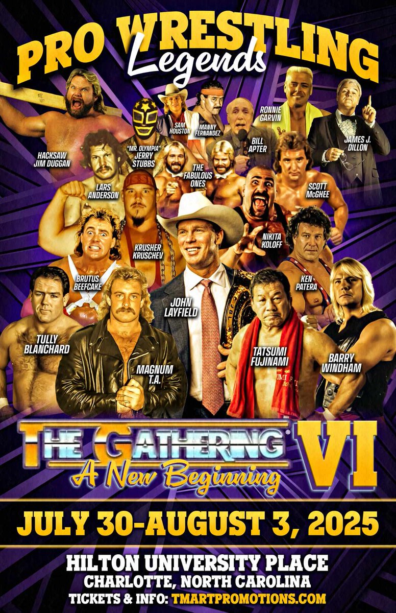 SamHoustonBrand's tweet image. Join me, along with some family and friends, in Charlotte, NC for the Gathering VI this week!!
July 30th - August 3rd at the Hilton University Place!
See the schedule of events here: tmartpromotions.com
Tickets are available at the door!