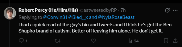 Bled__x's tweet image. Dear @Autism,
This user claims to have supported your charity in the past. This is also what this person seems to think about Autistic people. @astweetedbyRP