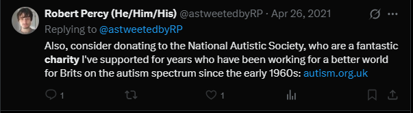 Bled__x's tweet image. Dear @Autism,
This user claims to have supported your charity in the past. This is also what this person seems to think about Autistic people. @astweetedbyRP