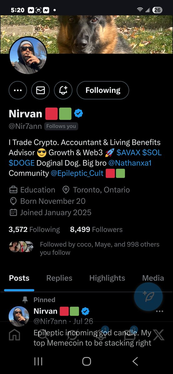 DarrinMAGA's tweet image. Please support @Nir7ann.  He is active and will support you!