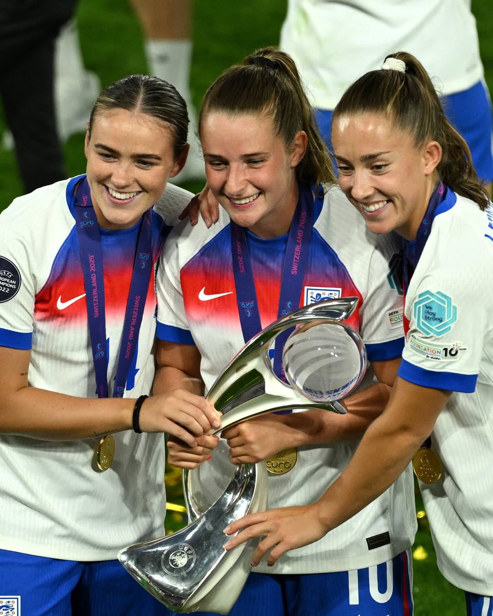 Huge congratulations to Ella Toone, Grace Clinton, Maya Le Tissier and the rest of the England squad on winning #WEURO2025! 🏆🔴⚪️⚫️🏳️‍🌈🏳️‍⚧️