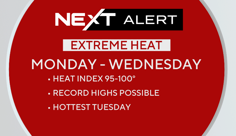 Lexie O'Connor (@lexieoconnorwx) on Twitter photo Heat returns for Mon - Wed! 🔥
HEAT ADVISORY issued for Monday through Wed. afternoon for all but the Berkshires, Cape and Islands. Temps climb into the 90s with high humidity making it feel like the mid 90s to 100°! Tuesday looks to be hottest in stretch. More at 6:30 on <a href="/wbz/">WBZ | CBS News Boston</a> Heat returns for Mon - Wed! 🔥
HEAT ADVISORY issued for Monday through Wed. afternoon for all but the Berkshires, Cape and Islands. Temps climb into the 90s with high humidity making it feel like the mid 90s to 100°! Tuesday looks to be hottest in stretch. More at 6:30 on <a href="/wbz/">WBZ | CBS News Boston</a>