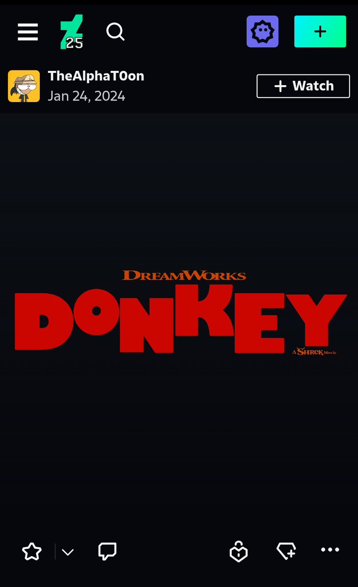 ShrekHistory's tweet image. That logo for the Donkey Movie that is going around is fake btw. Someone on DeviantArt made it in 2024.