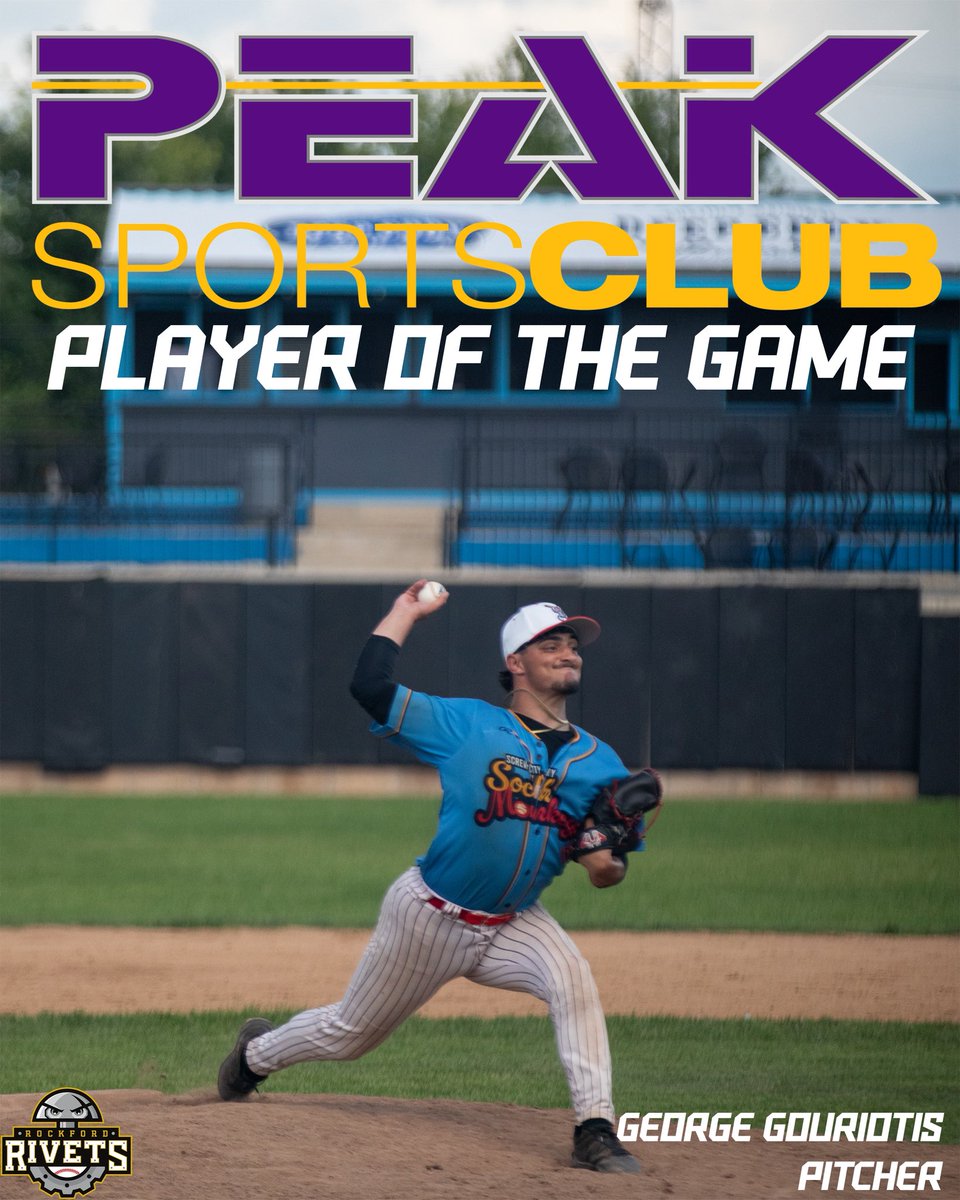 With 2.1 scoreless innings in relief, today’s Peak Sports Club Player of the Game is <a href="/Ggourr4/">George Gouriotis</a>!

#ScrewCitySockMonkeys #PlayerOfTheGame