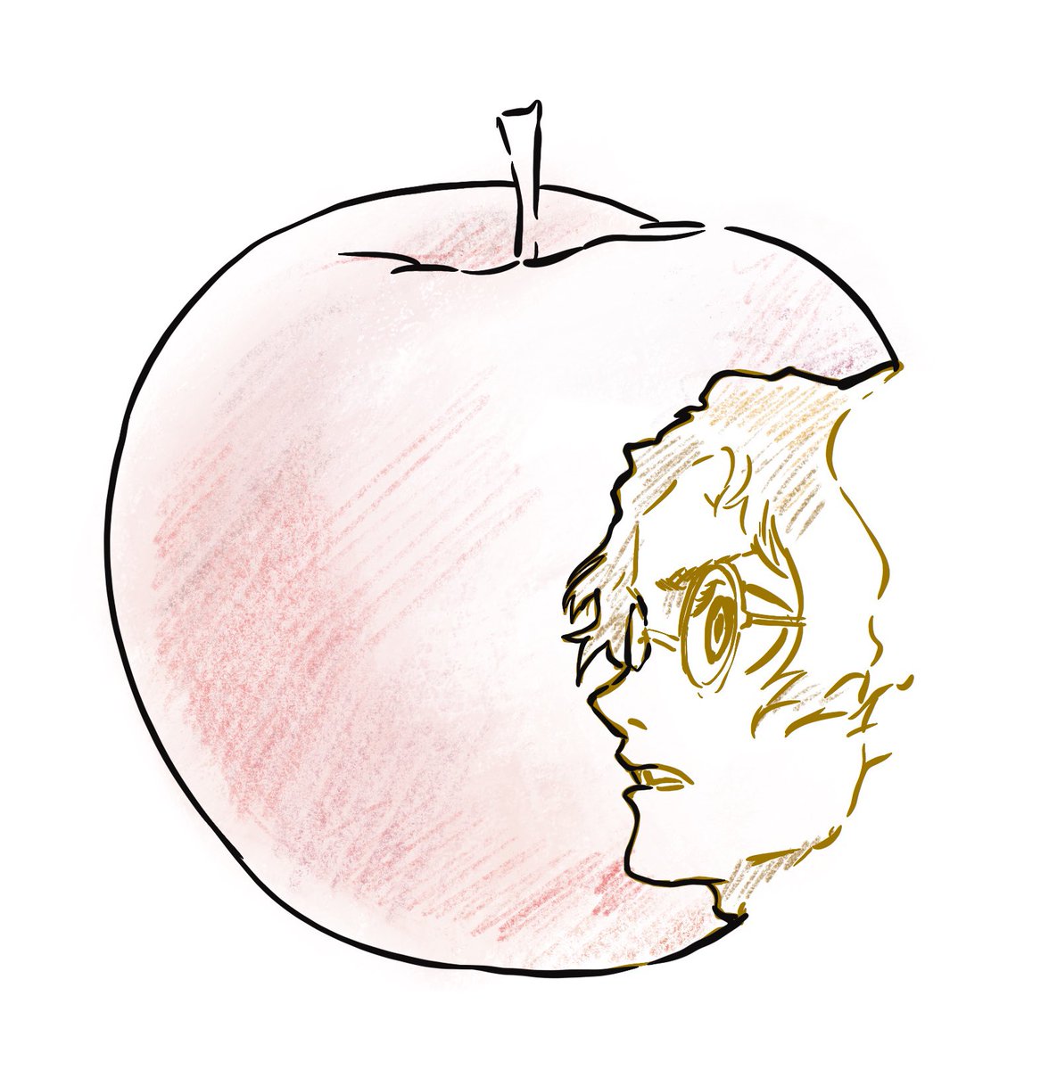 Nobodycaresdraw's tweet image. Jumping on an apple trend with my bllk pain