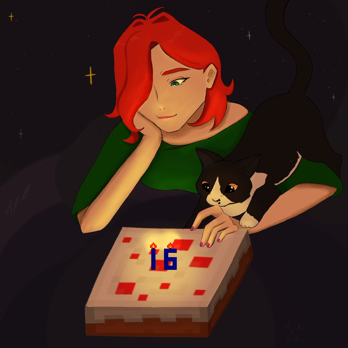 _Clower's tweet image. decided to start posting something here, hehe. 
Its a gift for for good friend of mine for her sixteenth birthday! Thank you for being in my life!💞